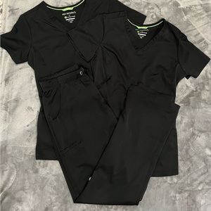 Healing Hands Black Scrubs size XXS